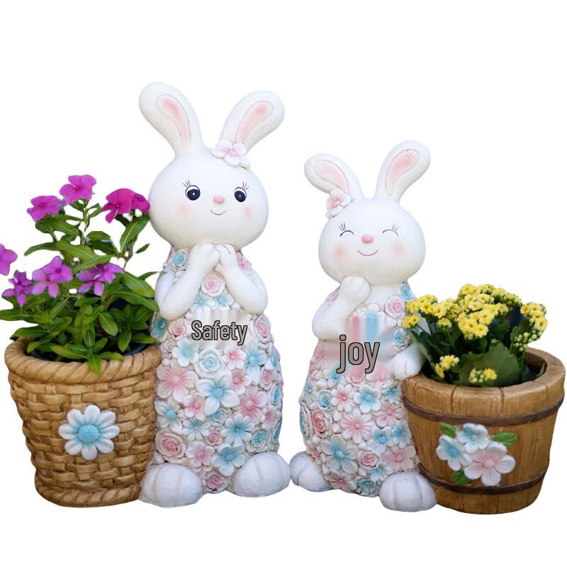 

Cartoon Rabbit Garden Ornament Set