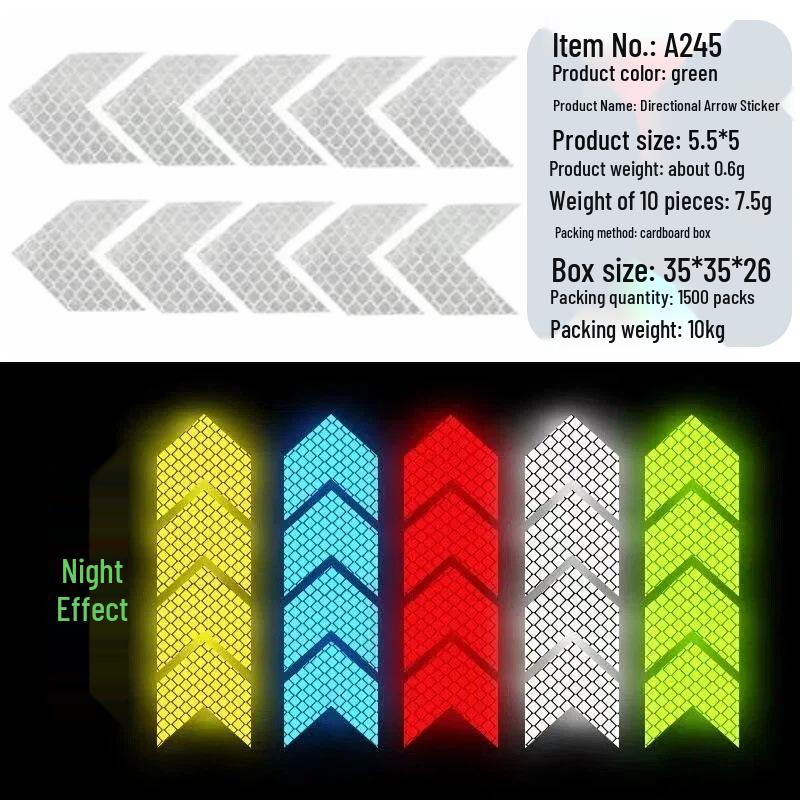 Multi-functional Waterproof Reflective Safety Stickers for Cars - Anti-collision Nighttime Visibility Strips