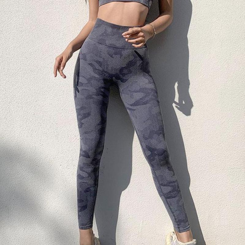 Nahtlose Fitness Sport Casual Yogahose Damen Hohe Taille Elastisch Enganliegend Laufleggings Hose Damen Print Push Up Damen Yogaleggings 25595