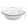 Vintage Enamel Basin Enamel Mixing Bowl for Kitchen Soup Serving Salad Food Prep Retro Dough Rice Washing Bowl