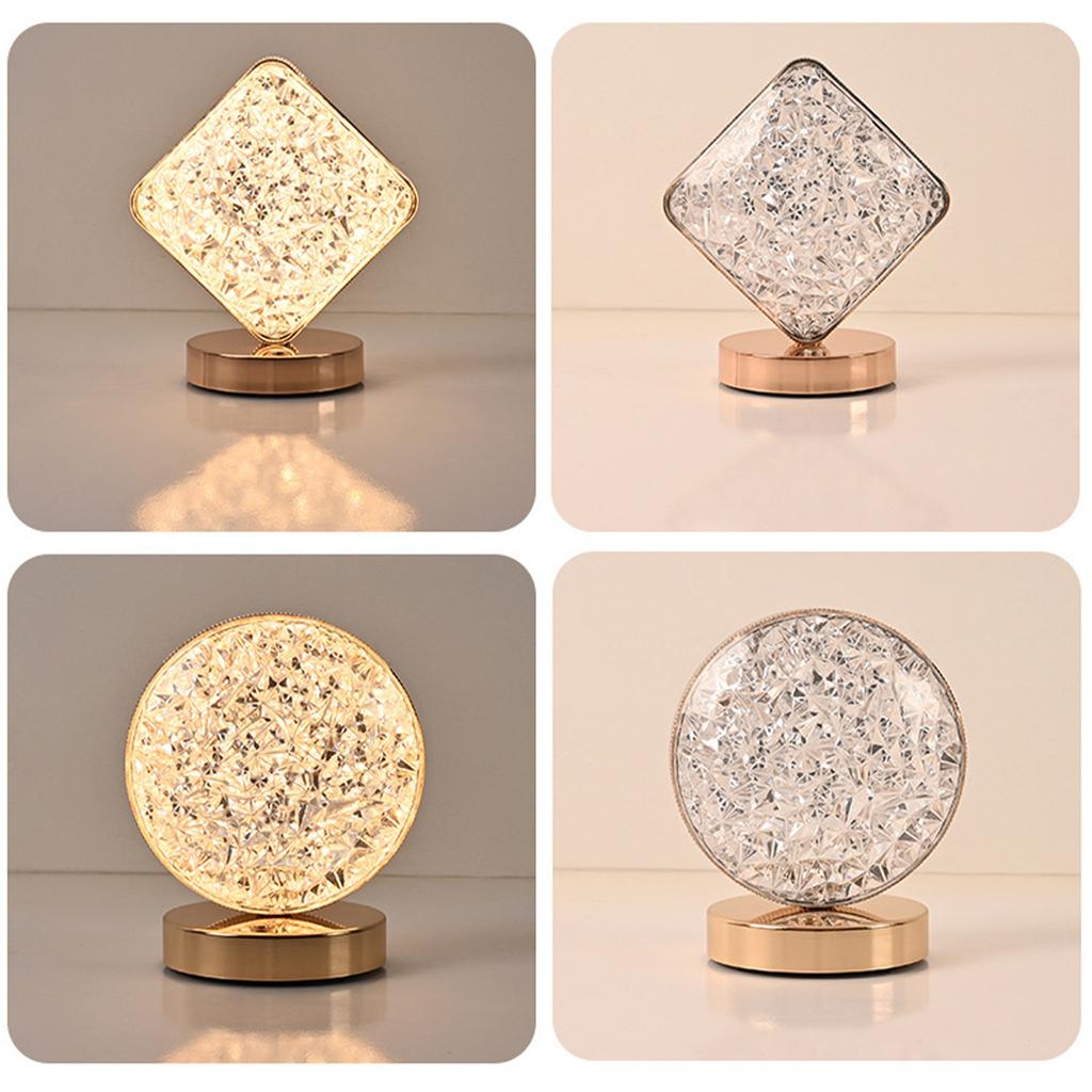 Table Lamp Touch Control 3 Colors USB Rechargeable Beside Lamp for Bedroom Living Room Home Decor