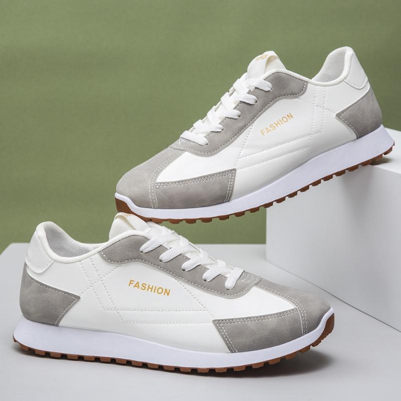 New Men's Shoes Fashion Lace-up Sneakers Spring and Autumn New Flat Heels Men's Round Head Shoes