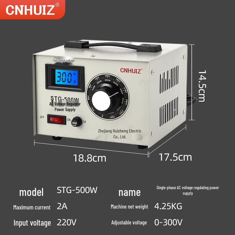 220V Household Single-Phase Voltage Regulator, STG-500W Adjustable Transformer, 0-300V Power Supply