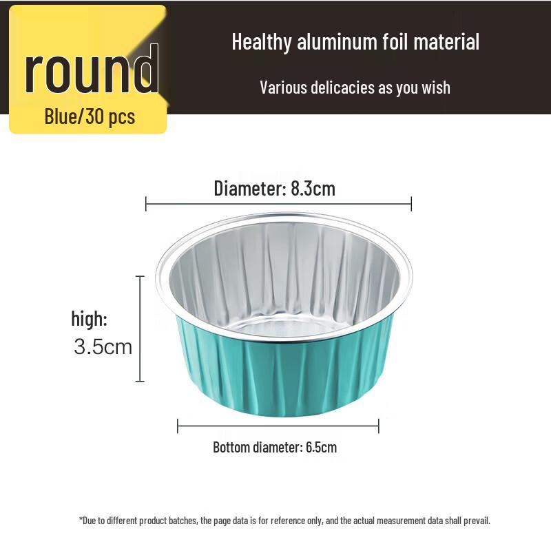 COOKER KING Disposable Round Aluminum Foil Baking Cups