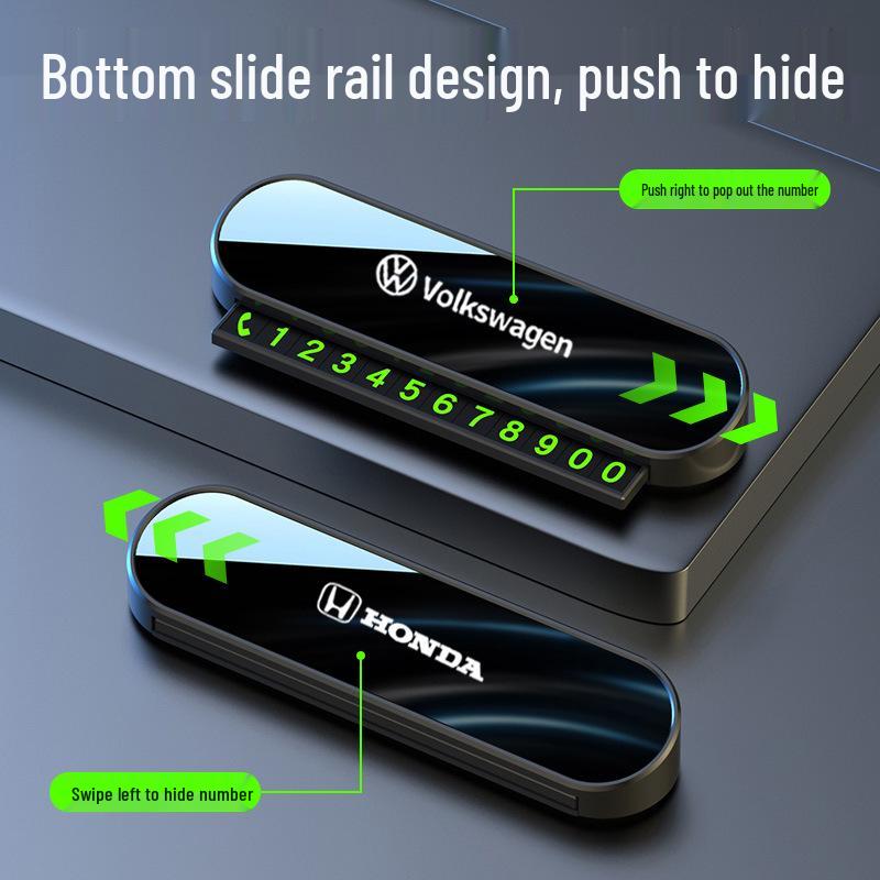 2025 Luminous Car Phone Number Plate: Hidden Temporary Parking Spot Indicator