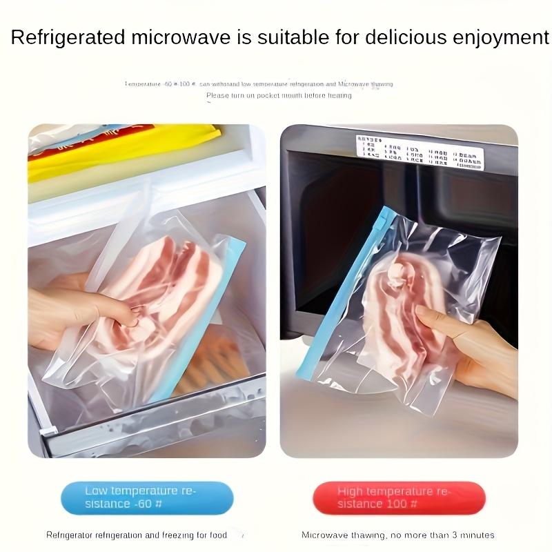 60 Pieces Zipper Bag Food Classification Storage Bag Food Preservation Seal Bag