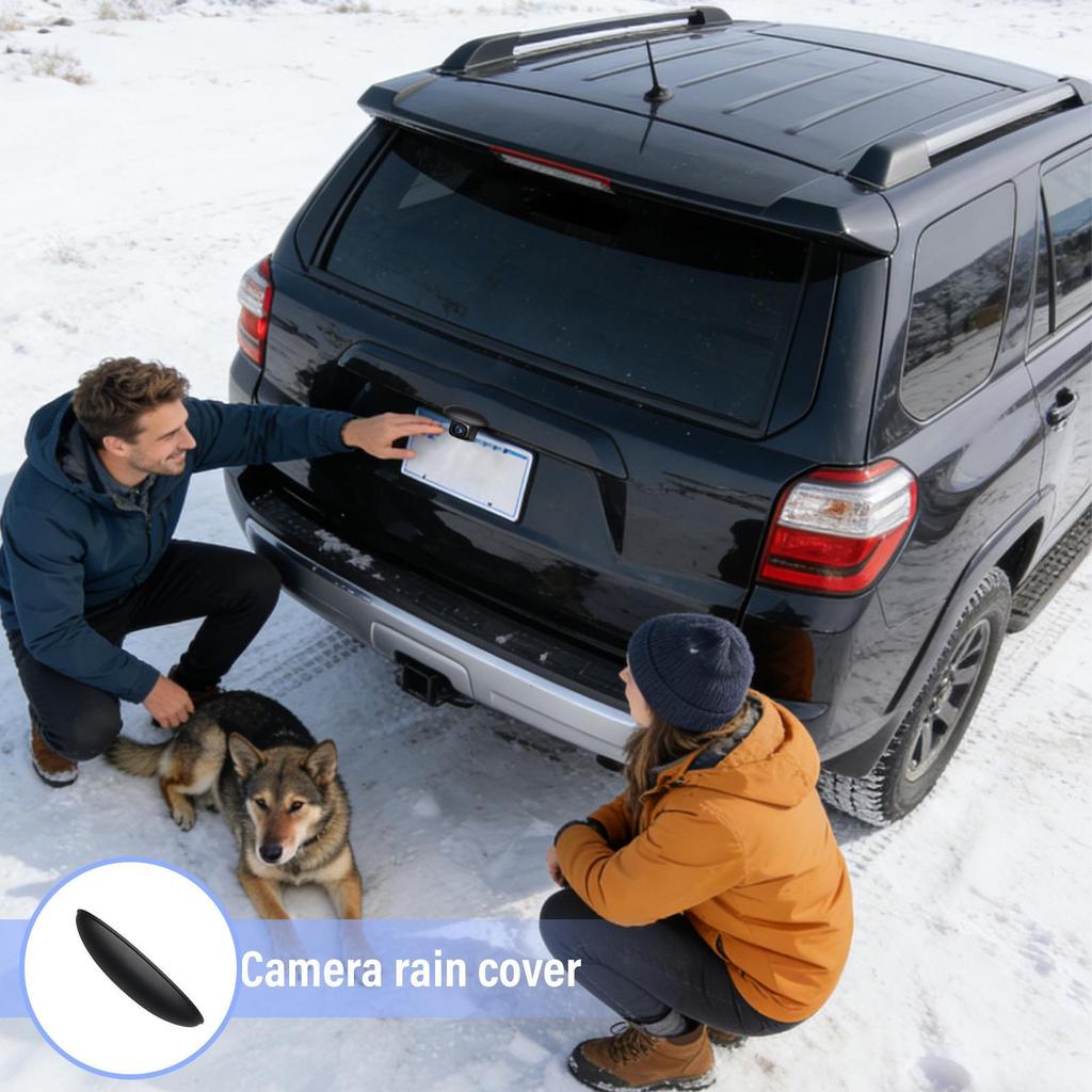 Car Rear Camera Cover Waterproof Protective Sticker 4 Pieces Automotive Exterior Accessories For Vehicle Trucks Cars RV Van