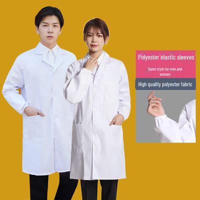 Thickened White Coat: Long Sleeve Unisex Lab/Doctor/Food/Labor Protection Coat