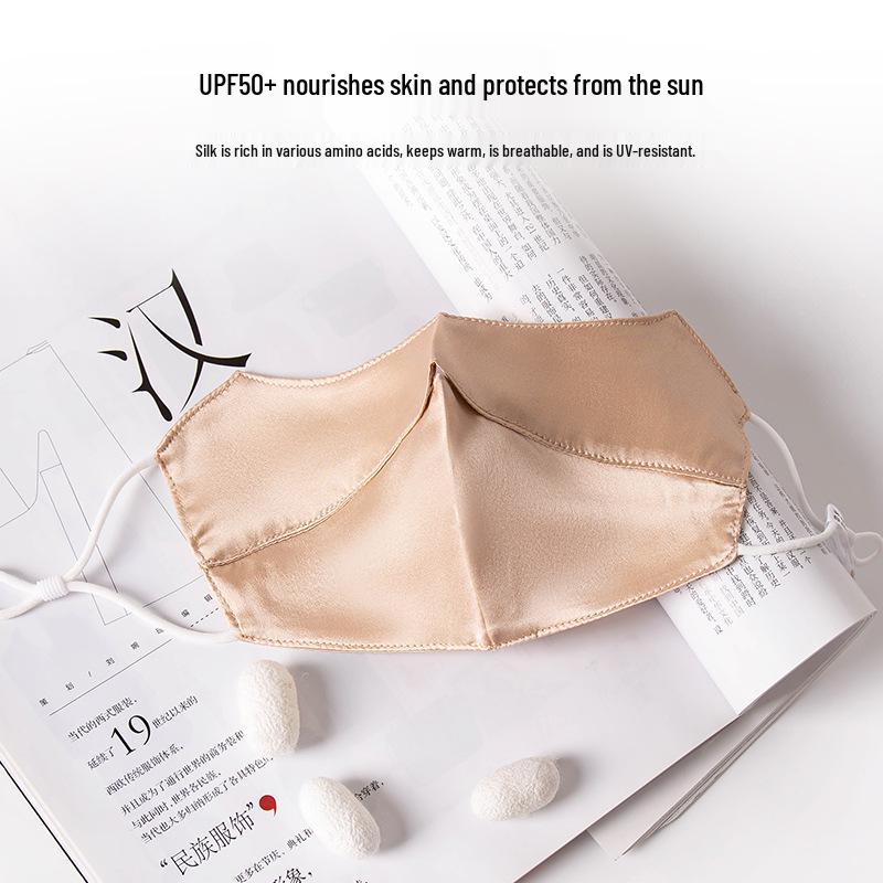 Maulbeerseidenmaske: Winddicht, Atmungsaktiv, Sonnenschutz, Verbessert Gesichtskonturen, Schützt Augen