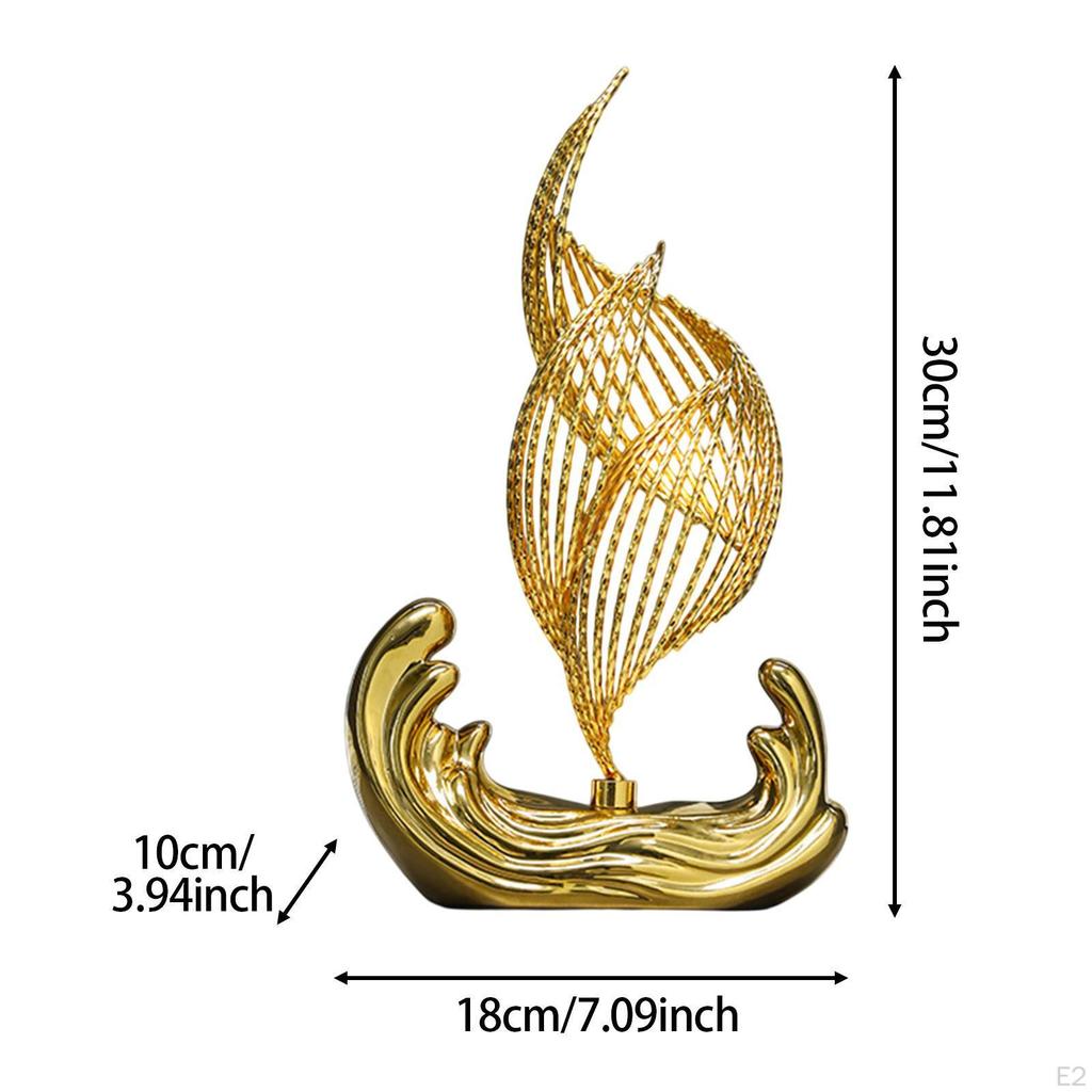 Ceramic Statue Figurine Artwork Birthday Gift Decoration Iron Sculpture Ornament for Bookshelf Table