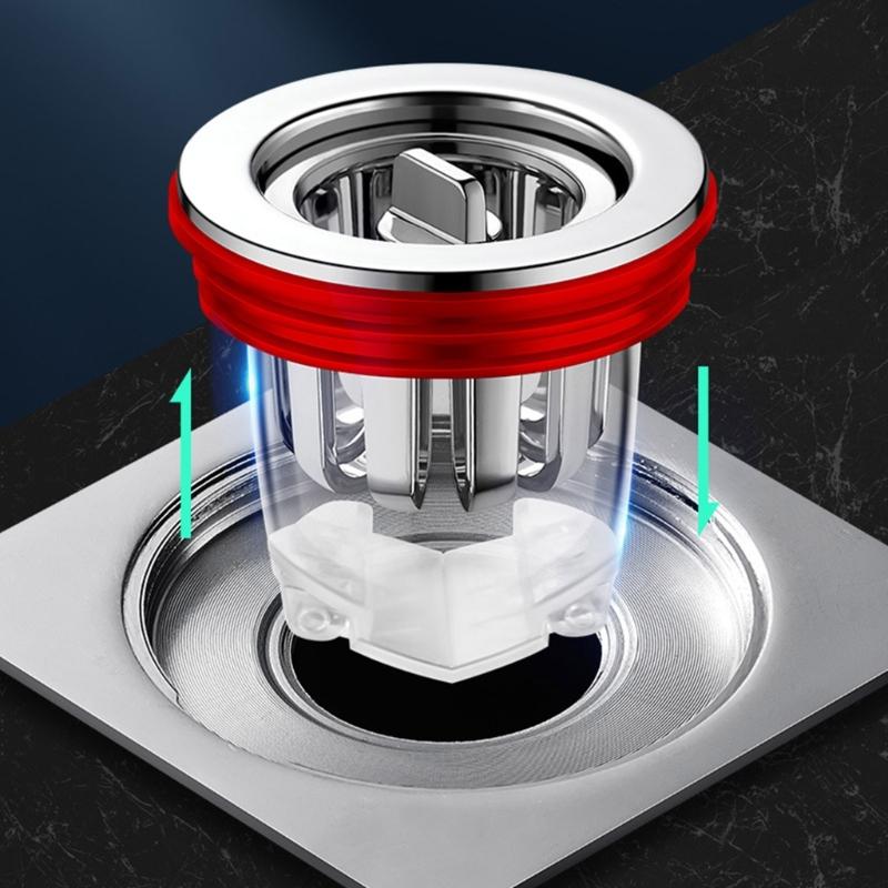 Anti-odor Floor Drain Core Backflow Preventer Shower Waste Water Drainer Insert Drain Plug Hair Catchers Sewer Core