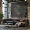 Boho Tapestry Nature Landscape Wall Hanging Forest Trees Mountain Scenic Home Decor Aesthetic Room Divider Dorm Wall Art