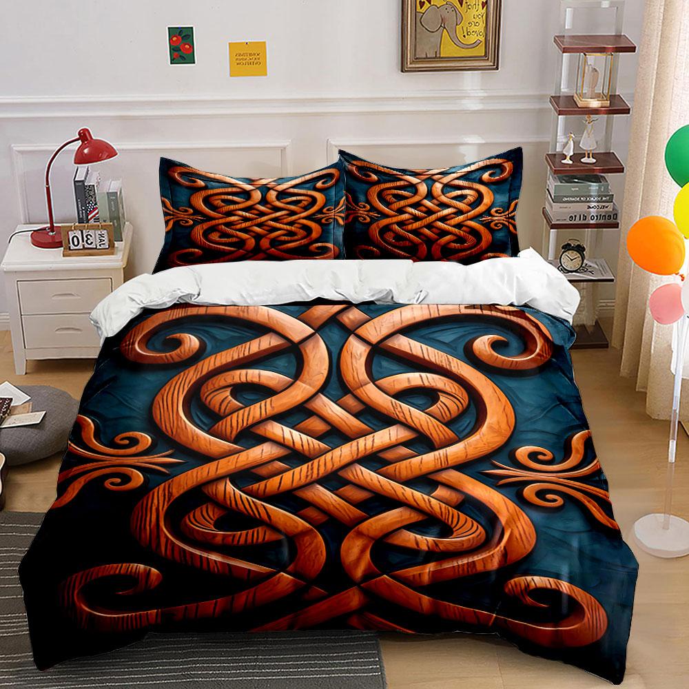 

Intricate orange Celtic knots. Bedding sets Duvet cover sets Duvet covers Pillowcases(1 * Duvet Cover 2 * Pillowcases, without duvet insert) 135x200cm