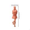 Schoolgirl Figure Unpainted Miniature with Long Hair Blank for Hobbyists, Collectors, Diorama, Desk