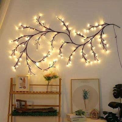 LED Rattan Branch Decoration Starry Sky String Lights for Indoor Living Room Wall