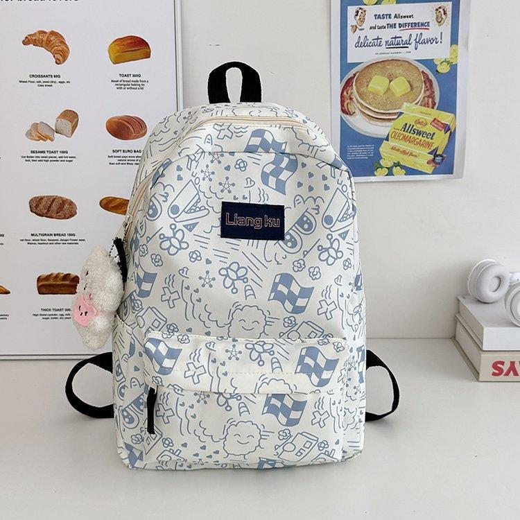Cute Women's Backpack, Printed Student Backpack, Large Capacity