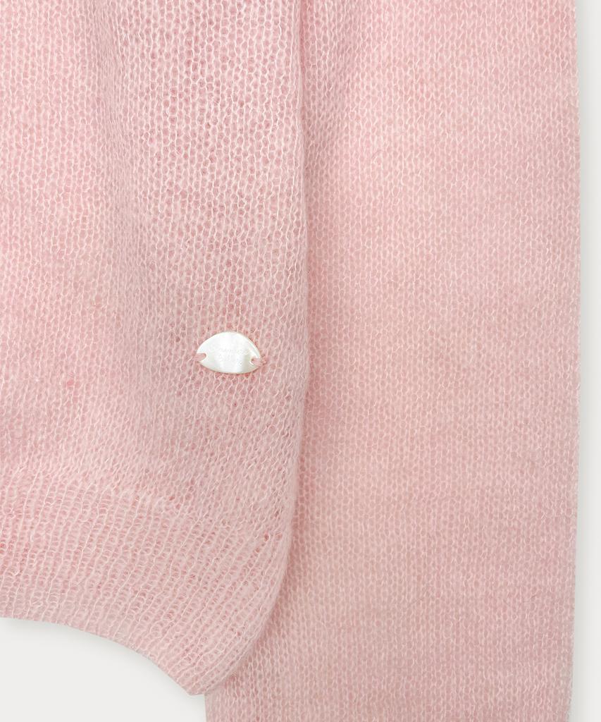 Sseomweeobeoteo See-Through Collar Knit - Pink