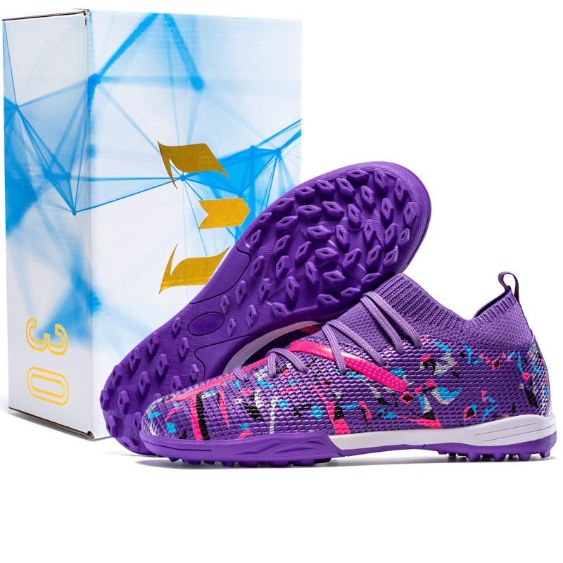 

Подростки мужского и женского пола обувь для тренировок с шипами кожаная стопа студенты дети Zhongbang футбольные бутсы шипы сломаны искусственная трава 45