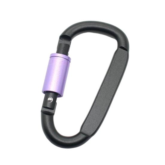4Pcs Heavy Duty Carabiner Clip, Aluminum Alloy Outdoor Keychain Carabiner, D Shaped Metal Hook Buckle for Water Bottle, Key, Backpack