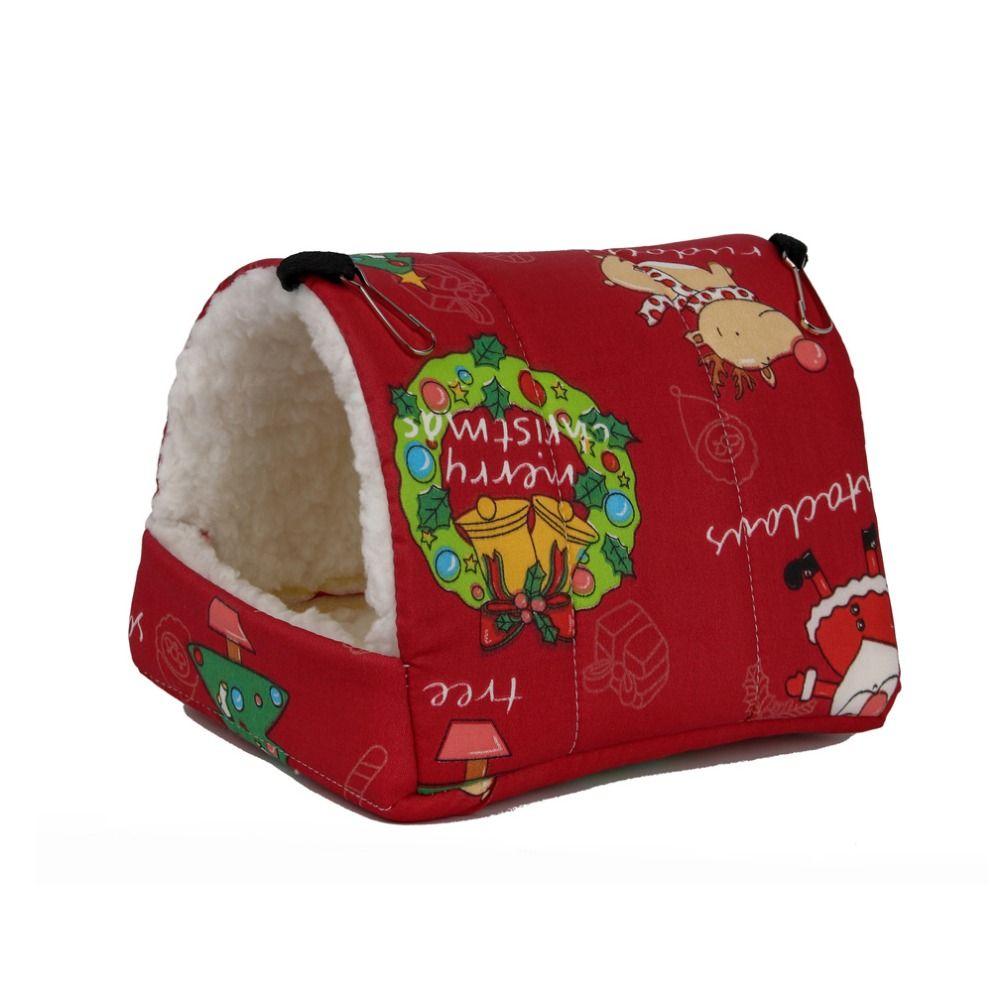 Animal Pattern Hamster Cotton Nest Soft Hamster Sleeping Bed Parrot Hanging Tent  for Pet Cage