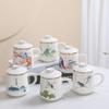 Ceramic Tea Brewing Cup with Lid - Ideal for Office and Gift Giving