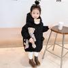 Girls' Winter Mid-Length Down Jacket: Fashionable, Thickened Cotton Coat for Baby Girls and Children.