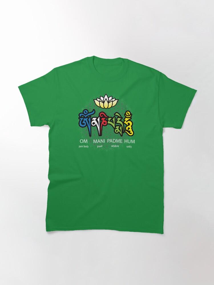 Jewel Om Mani Padme Hum Mantra Classic T-Shirt