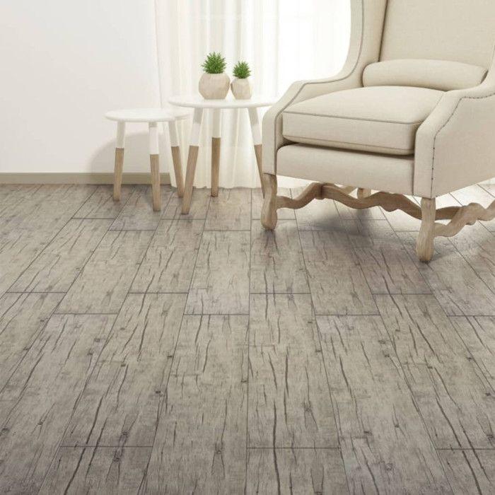 VidaXL Planches de plancher PVC Non auto-adhésif 5,26 m² Chêne délavé 245163