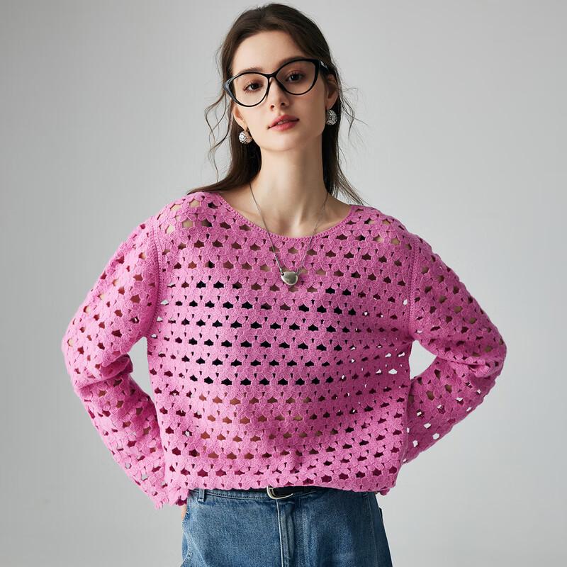 

Паро Тяжелый Вышитый 100% Кашемир Ажурный Вязаный Свитер M One Size