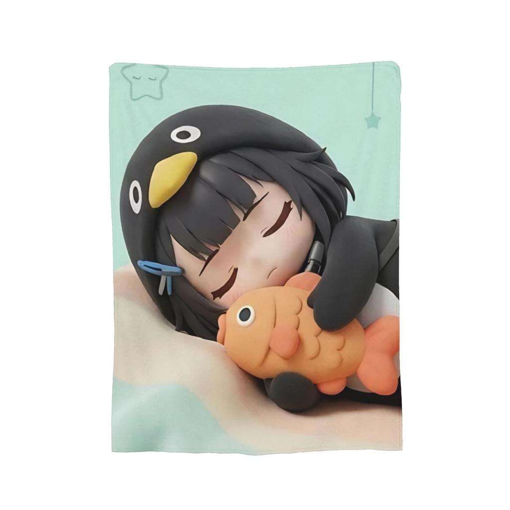 Gugu Gaga Penguin Blanket Cute Flannel Throw Blankets Airplane Travel Portable Soft Warm Bedspread