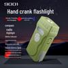 Hand-Crank Flashlight: 12-Hour Battery, 1000m Range, 1200 Lumens, Power Display, Waterproof, Radio & Compass