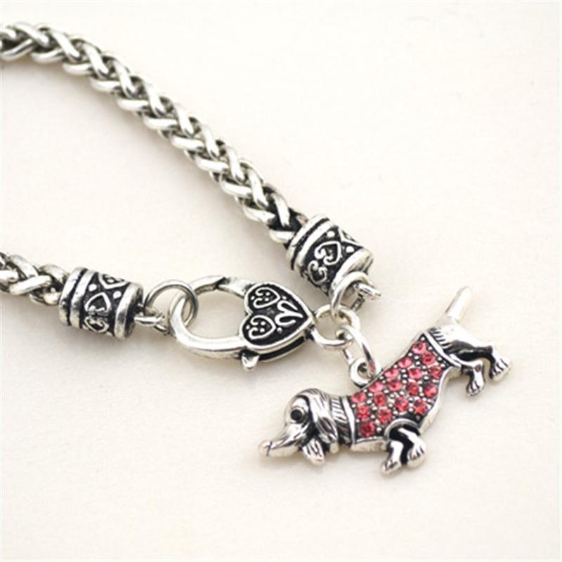 Europäischer und amerikanischer Stil, Modeschmuck, Mini-Dackel, Tiere, Dackel-Armband