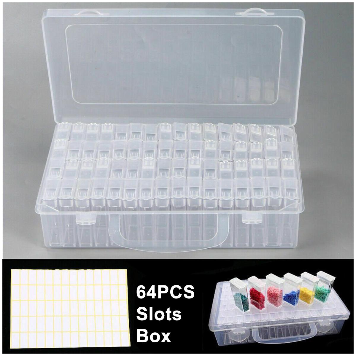 

64/120 слотов контейнер для хранения семян портативный прозрачный бисер DIY алмазная живопись стразы ремесленные аксессуары органайзер новый