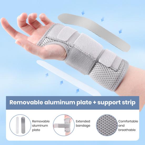1 Par Karpaltunnelsyndrom Håndleddsstøtte for Artritt Seneskjedebetennelse Forstuving Håndskinne Beskyttelse Pustende Skinne Støtteortose for Skader Trening