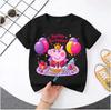 Peppa Pig 2025-26 Summer Cartoon Graphic 100% Cotton Print Hasbro Brand Children and Unisex T-shirt Breathable Casual Loose Y2k.