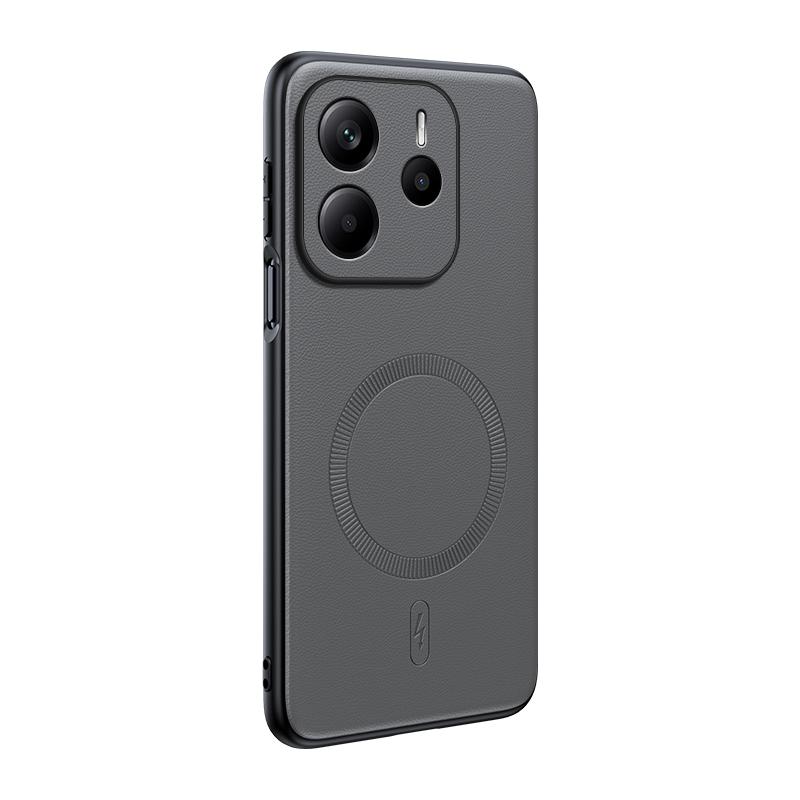 For Redmi Note 14 5G Case Magnetic Leather Shield Cover For Redmi Note 14 5G High Quality Anti-Fingerprint Non-Slip PC+TPU