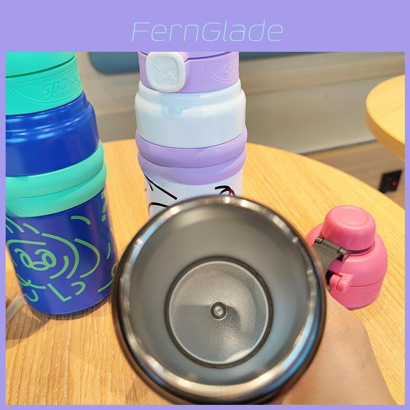 Outdoor Stainless Steel Thermos Cup With Straw For Students And Travelers