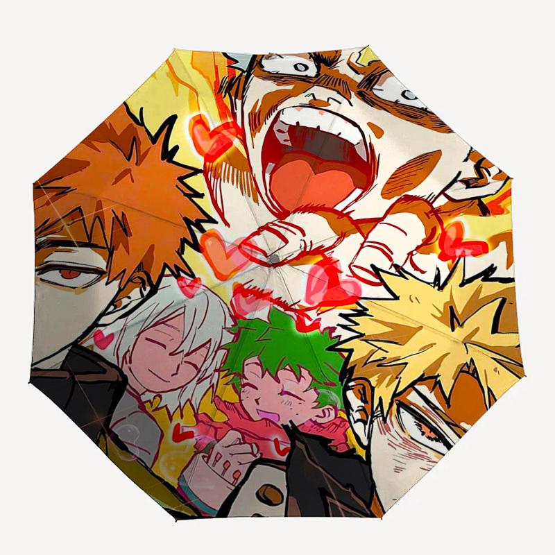 1pc Outdoor Umbrella with Anime Characters - Automatic Opening/Closing, Portable Tri-Fold Design, 8-Rib Iron Frame, Perfect Gift for Fans, Travel