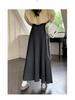 2025 High Waist Pleated A-Line Knitted Skirt for Women - Autumn/Winter Collection
