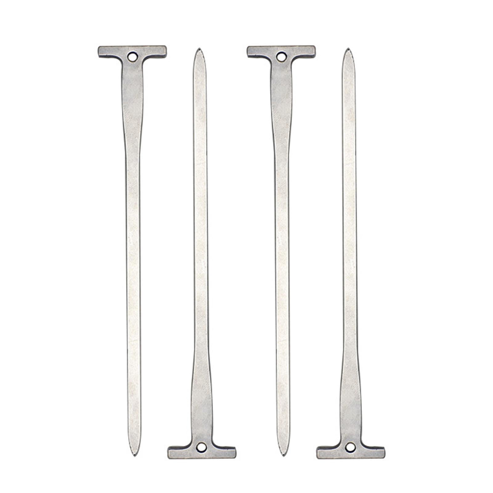 

Long Camping Tent Stake Stainless Steel Canopy Stakes Spikes Heavy Duties Tent Peg Wind-proof Lengthened Tent Ground Peg 1