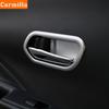 Carmilla Interior Car Door Handle Bowl Frame Trim Cover Molding Stickers for Nissan Kicks 2016 - 2021 Accessories Car Styling