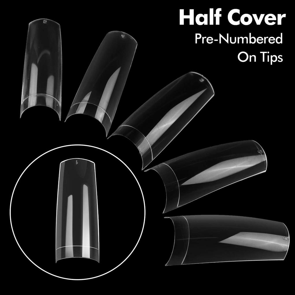 Artificial Nails False Half Nail Art Tips Acrylic UV Gel Assorted Kit with