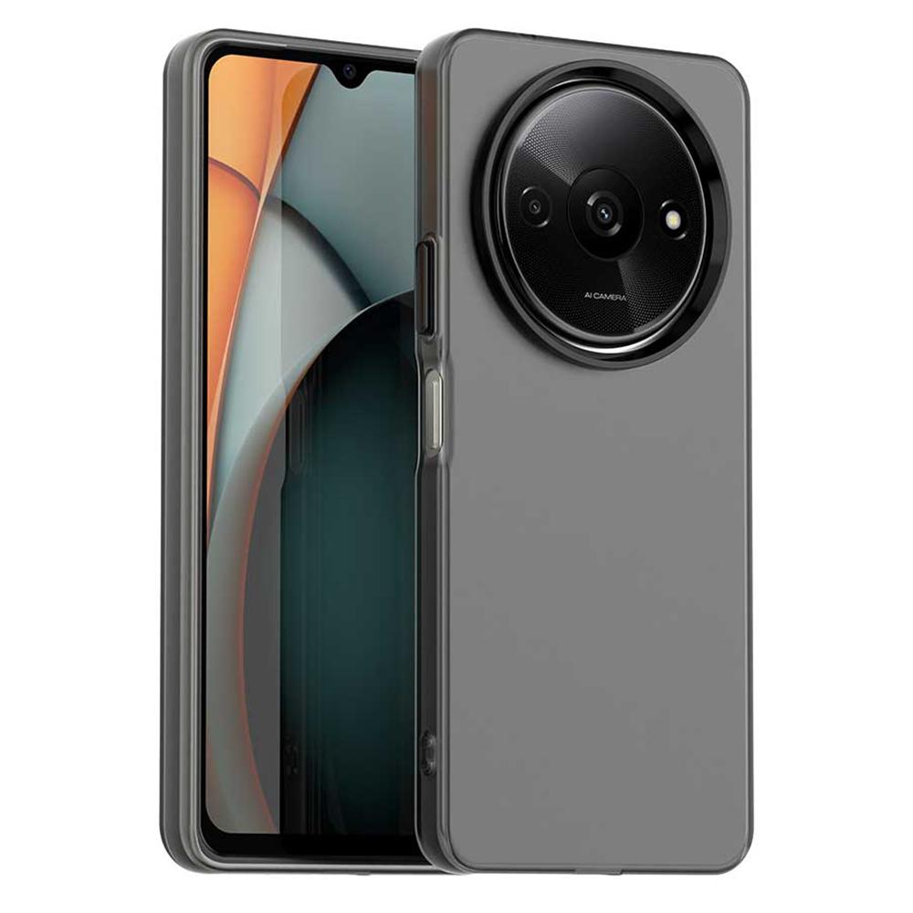 

For Xiaomi Redmi A3 4G/A3x 4G/Poco C61 4G Case PC+TPU+PET Matte Anti-Drop Phone Back Cover Black