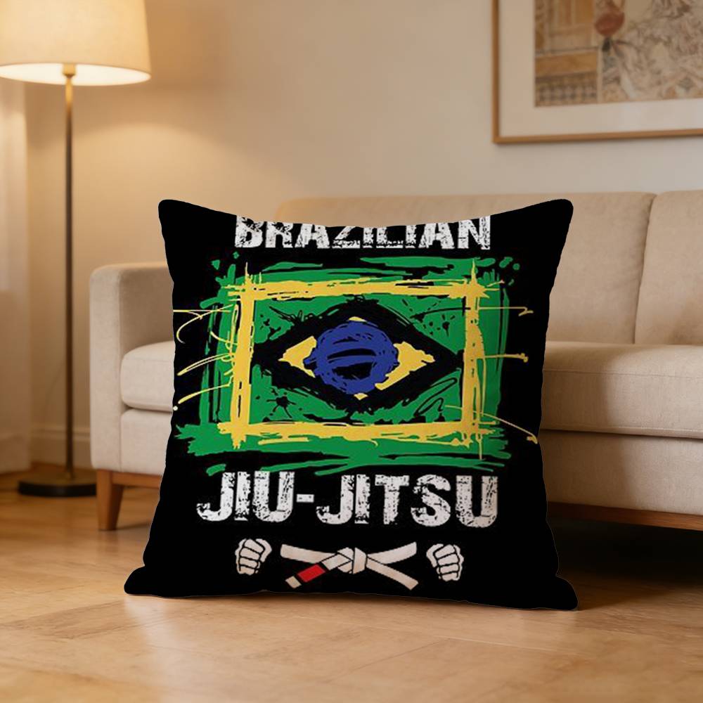 Bjj Brazilian Jiu Jitsu Pillow Case Cushion Cover Throw Pillow Case For Car Sofa