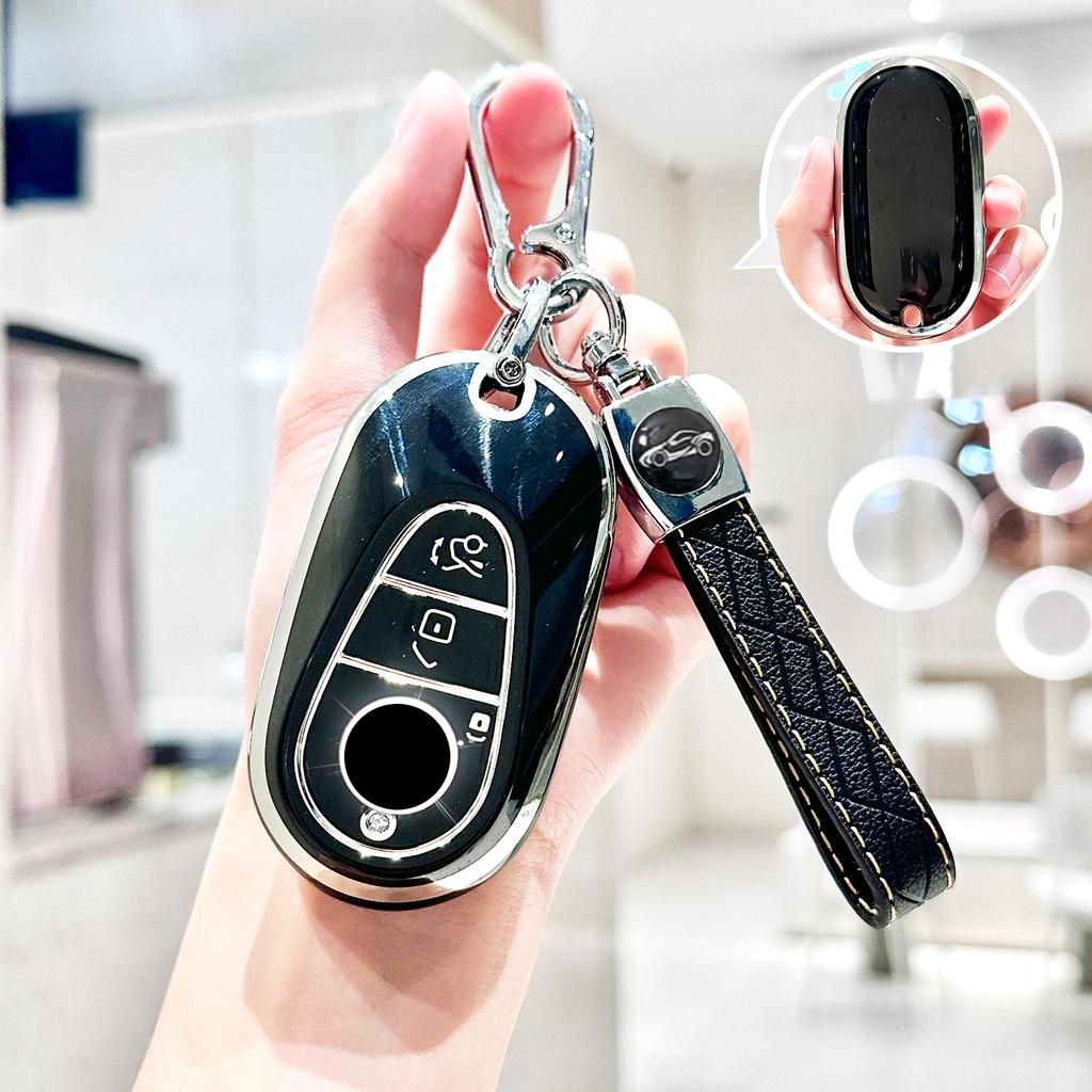 Auto Shell Fob Car Key Case Cover Keychain Holder For Mercedes Benz S350 S400 S500 E300 E350 A C E S Class Gle Gls Amg W206 W223