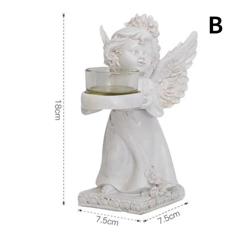 

Подсвечник из смолы, подсвечник в виде ангела, подставка для свечей для свадебных центральных украшений, украшения для дома, обеденного стола глубокий/синий