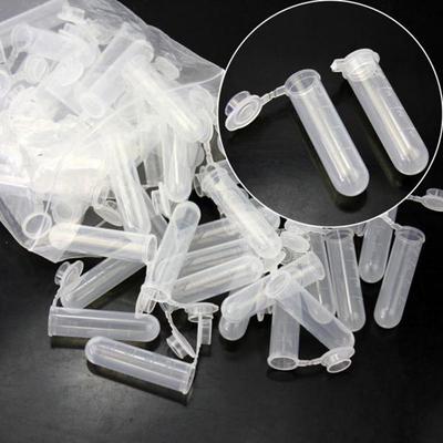 50Pcs/Παρτίδα 5ml Πλαστικά μπουκάλια Πολλαπλών χρήσεων Clear Tube Κενό δοχείο αποθήκευσης δείγματος Πλαστικό ελαφρύ σωληνάριο Easy For Carry