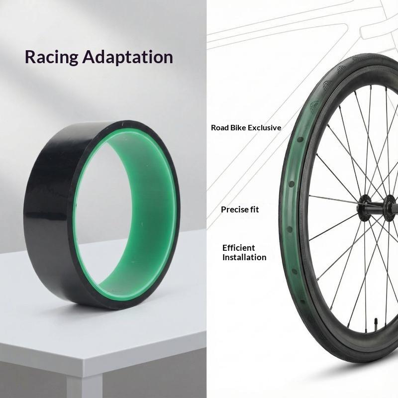 Bicycle Tubeless Rim Tape Abrasion Resistant PET Vacuum Tire Pad 1 Roll for Downhill Mountain Biking Enthusiasts