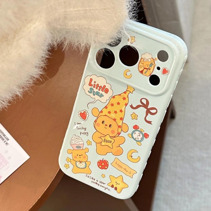 

Ins Kawaii Cartoon Baby Print Phone Case For iPhone 17 16 15 14 13 12 Pro MAX 11 Shockproof Soft TPU Phone Cover iPhone 12 Pro Max синій