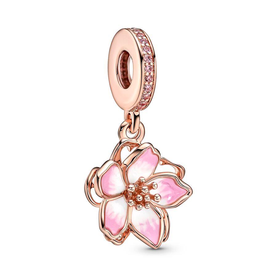 Sparking Rose Gold Plated Charm Beads Dangle Fit Original Snake Silver Bracelet Necklace Beads for Diy Jewelry Women Gift 2026